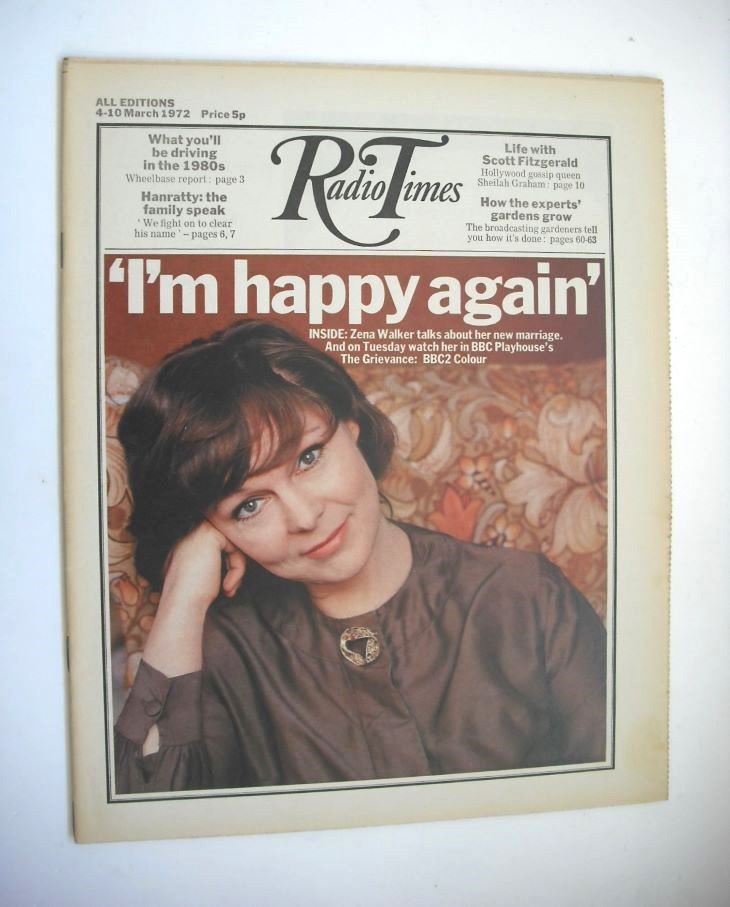 Radio Times magazine - Zena Walker cover (4-10 March 1972)