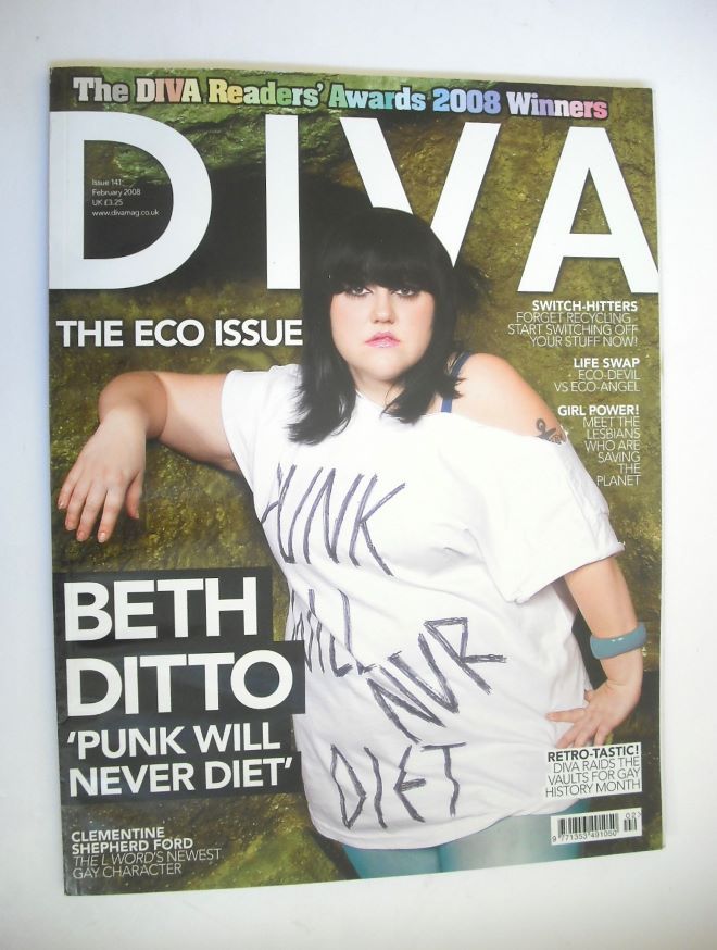 Diva magazine - Beth Ditto cover (February 2008)