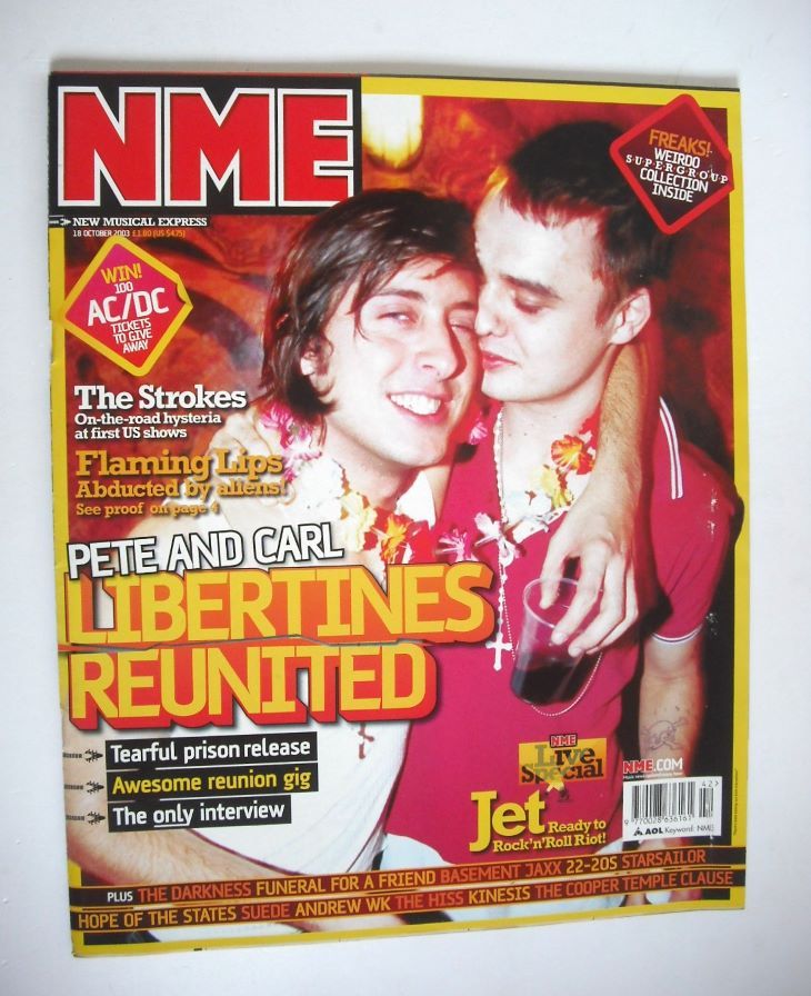 <!--2003-10-18-->NME magazine - The Libertines cover (18 October 2003)