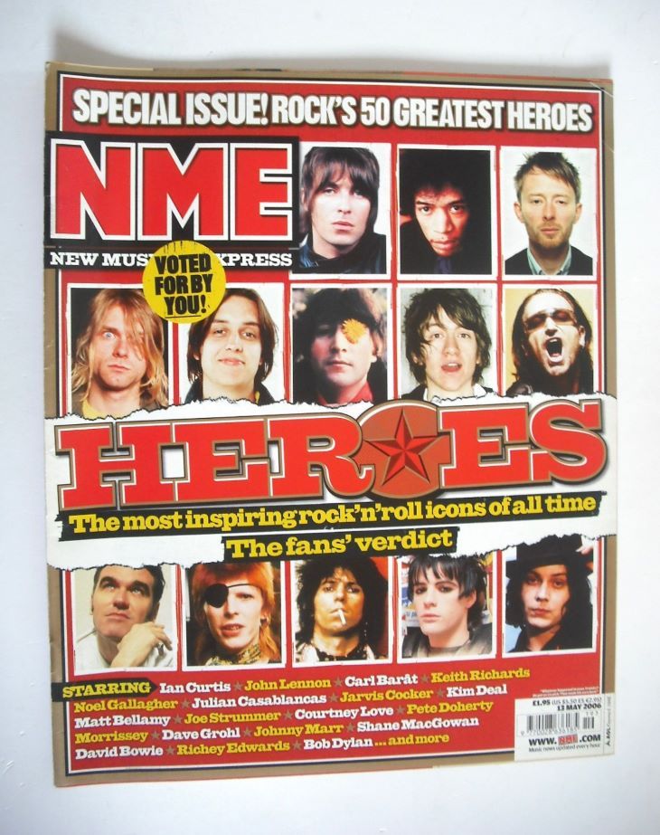 <!--2006-05-13-->NME magazine - Rock's 50 greatest heroes cover (13 May 200