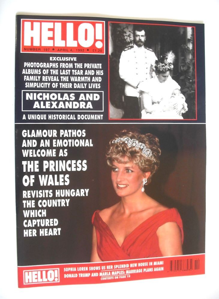 <!--1992-04-04-->Hello! magazine - Princess Diana cover (4 April 1992 - Iss