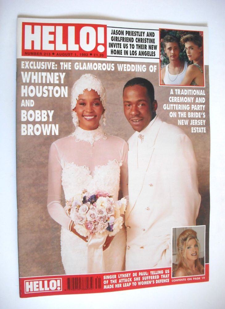 <!--1992-08-01-->Hello! magazine - Whitney Houston and Bobby Brown wedding 