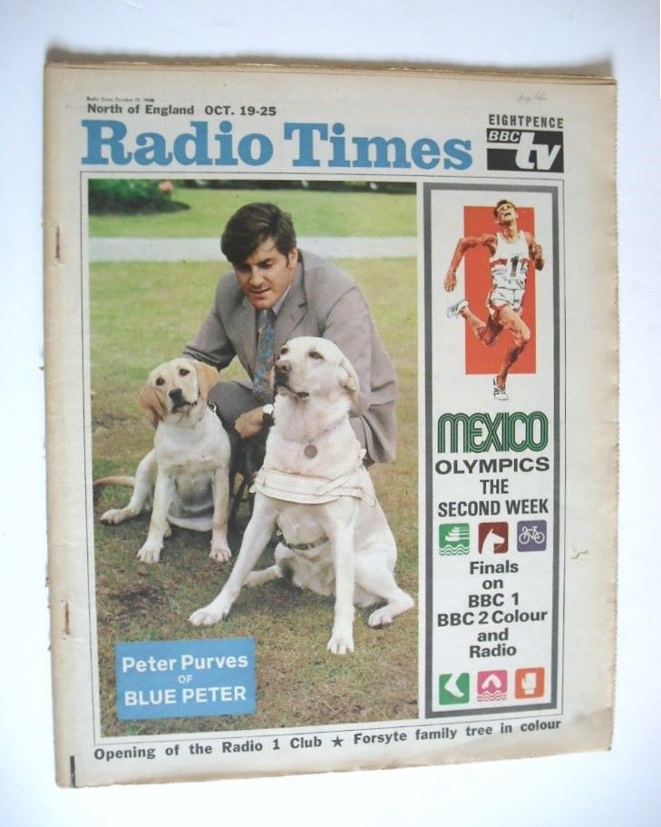 Radio Times magazine - Peter Purves cover (19-25 October 1968)