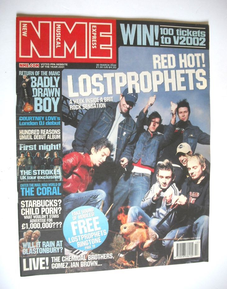NME magazine - Lostprophets cover (30 March 2002)