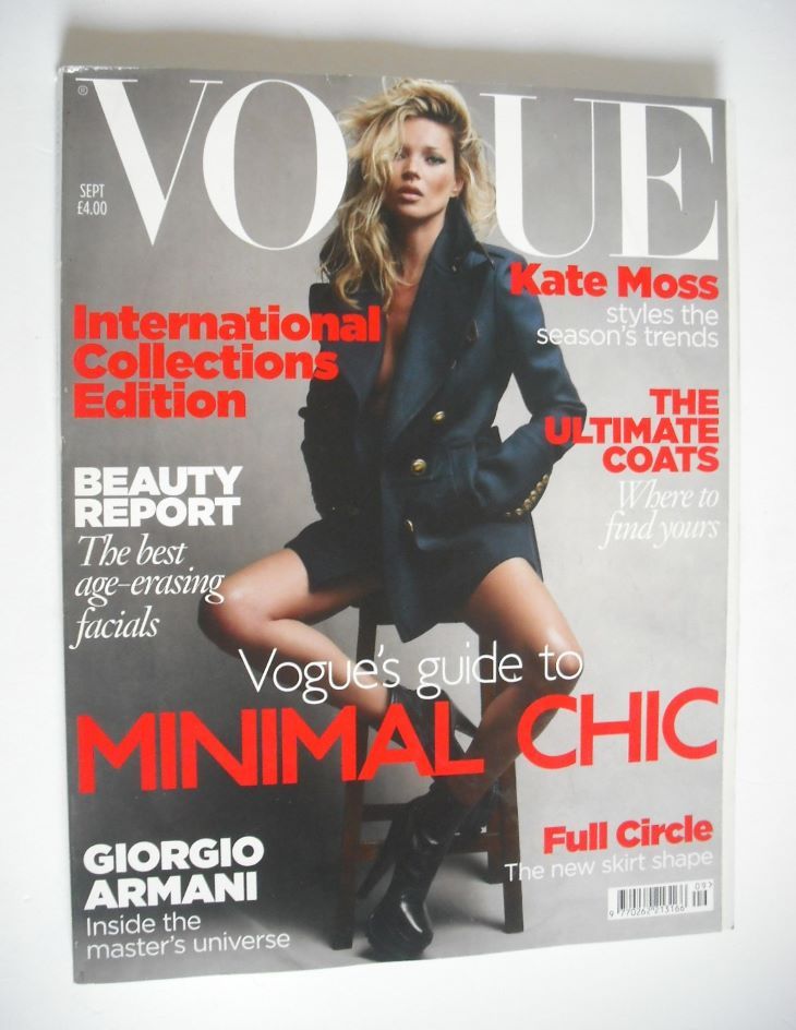 British Vogue magazine - September 2010 - Kate Moss cover