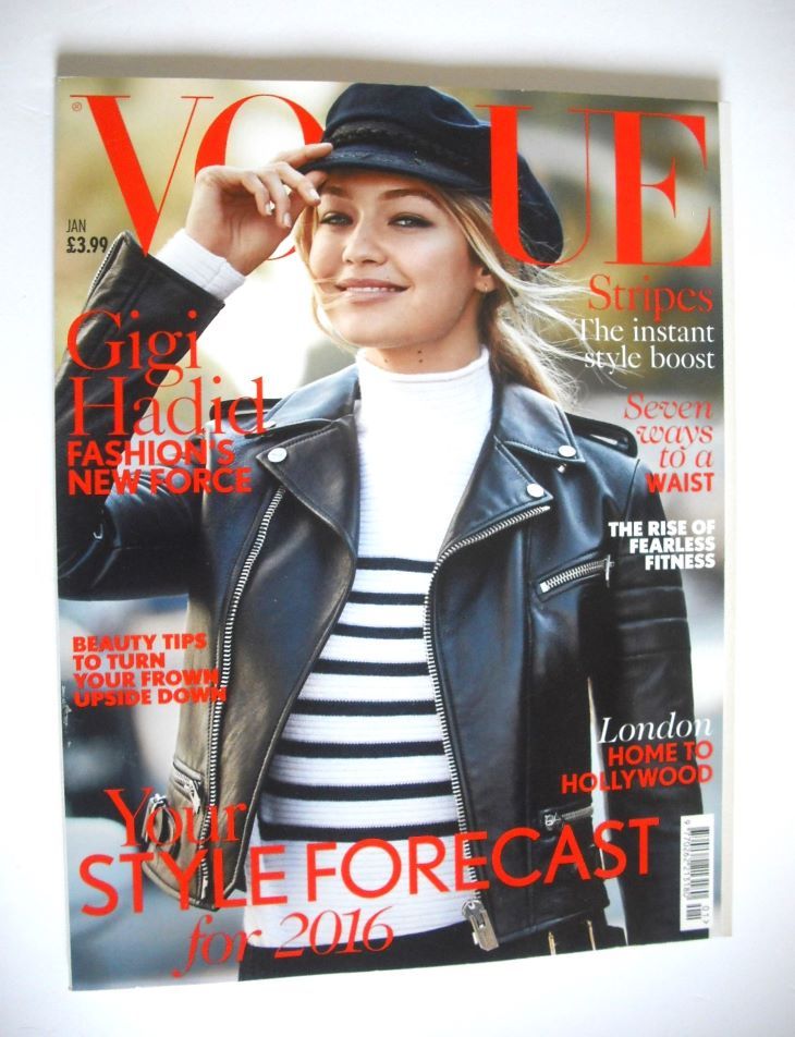 British Vogue magazine - January 2016 - Gigi Hadid cover