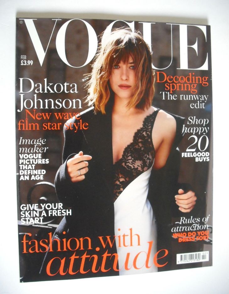 British Vogue magazine - February 2016 - Dakota Johnson cover