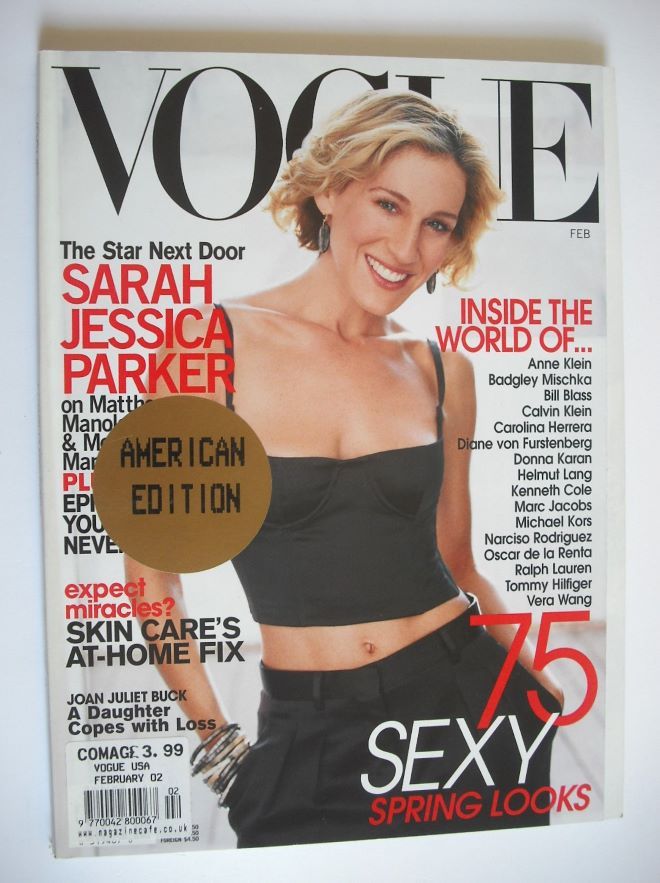 US Vogue magazine - February 2002 - Sarah Jessica Parker cover