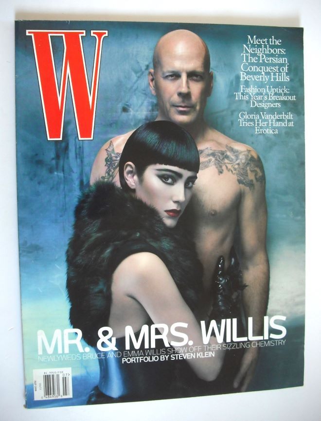 W magazine - July 2009 - Bruce Willis and Emma Willis cover