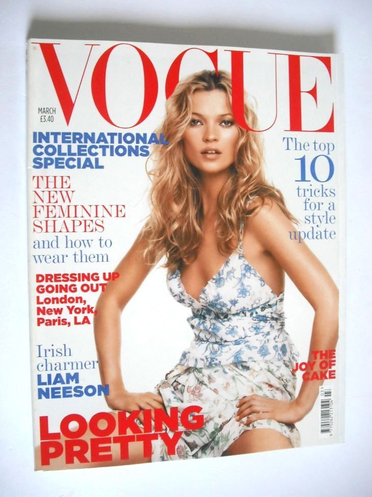 British Vogue magazine - March 2005 - Kate Moss cover