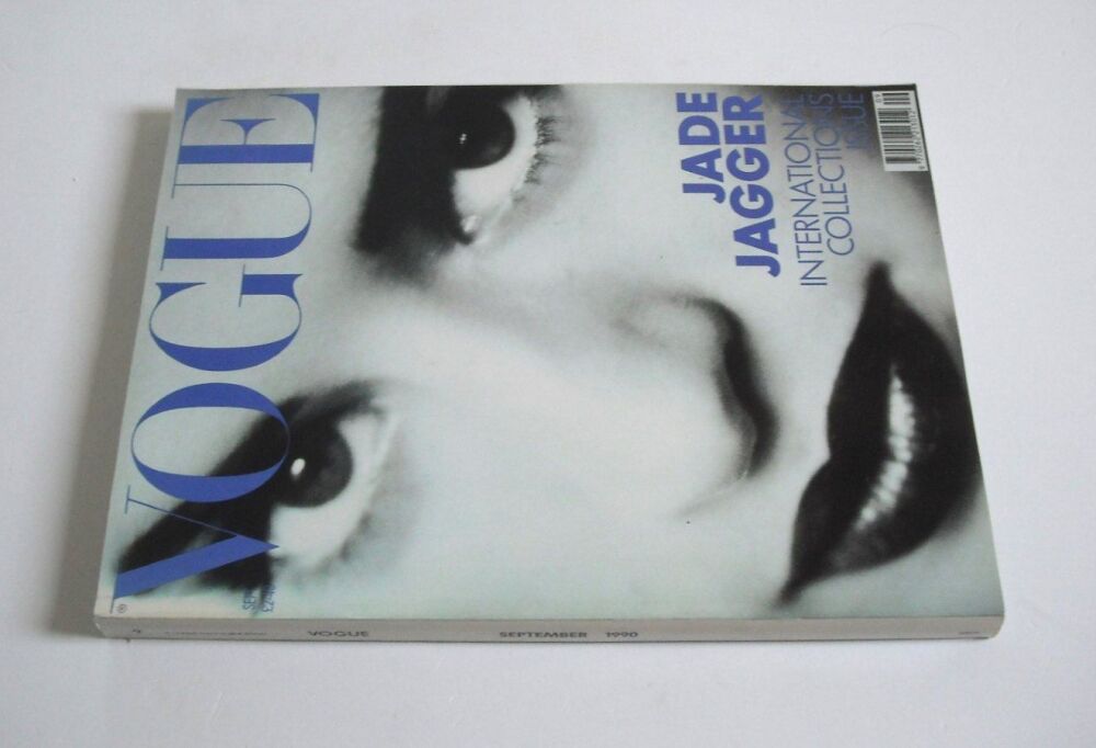 British Vogue magazine - September 1990 - Jade Jagger cover