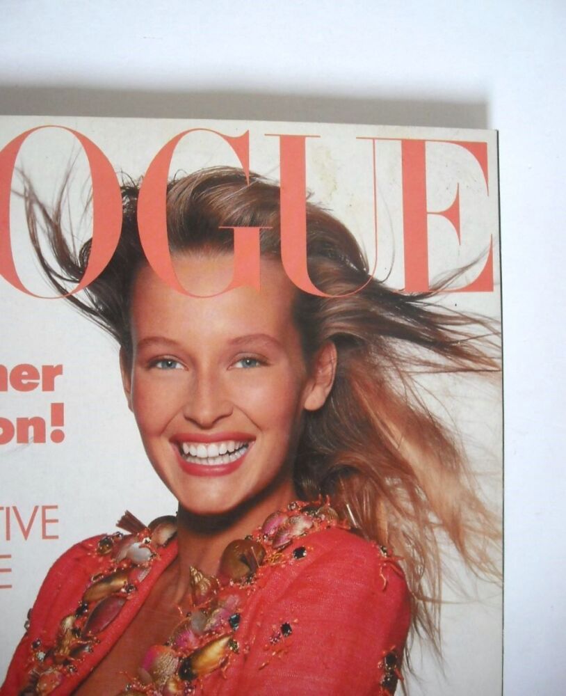 British Vogue magazine - May 1988 - Estelle Lefebure cover