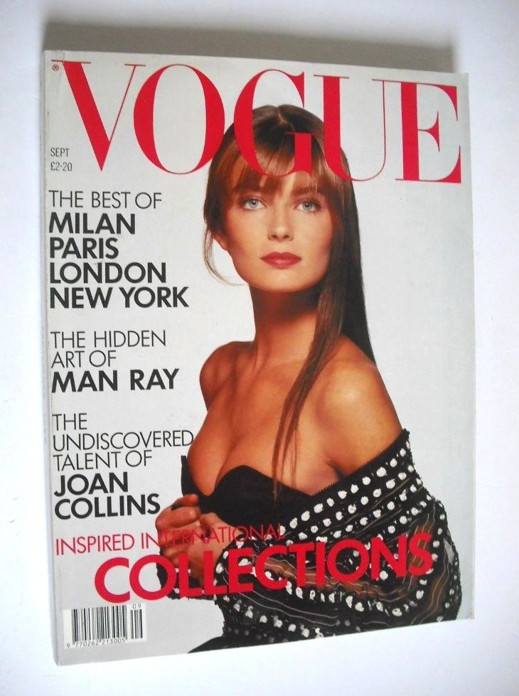 British Vogue magazine - September 1988 - Paulina Porizkova cover