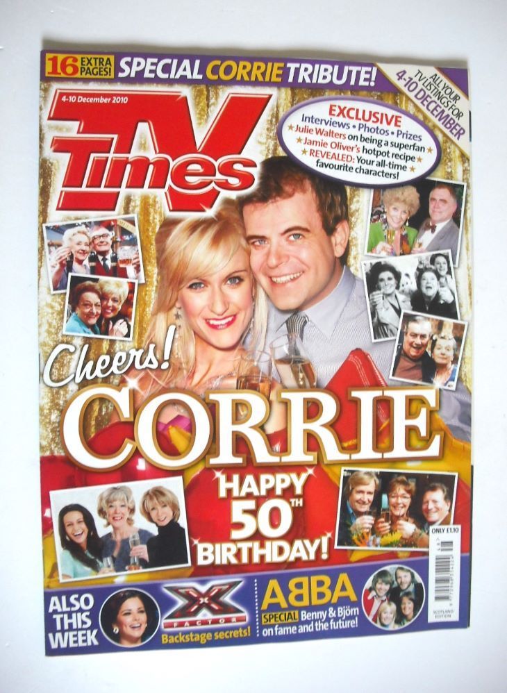 TV Times magazine - Coronation Street 50th Birthday cover (4-10 December 2010)