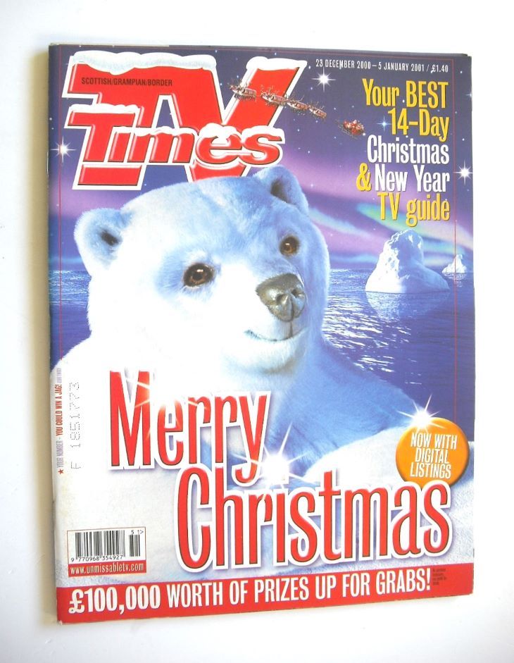 TV Times magazine - Merry Christmas cover (23 December 2000 - 5 January 2001)