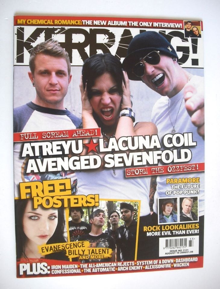 <!--2006-08-19-->Kerrang magazine - Ozzfest cover (19 August 2006 - Issue 1