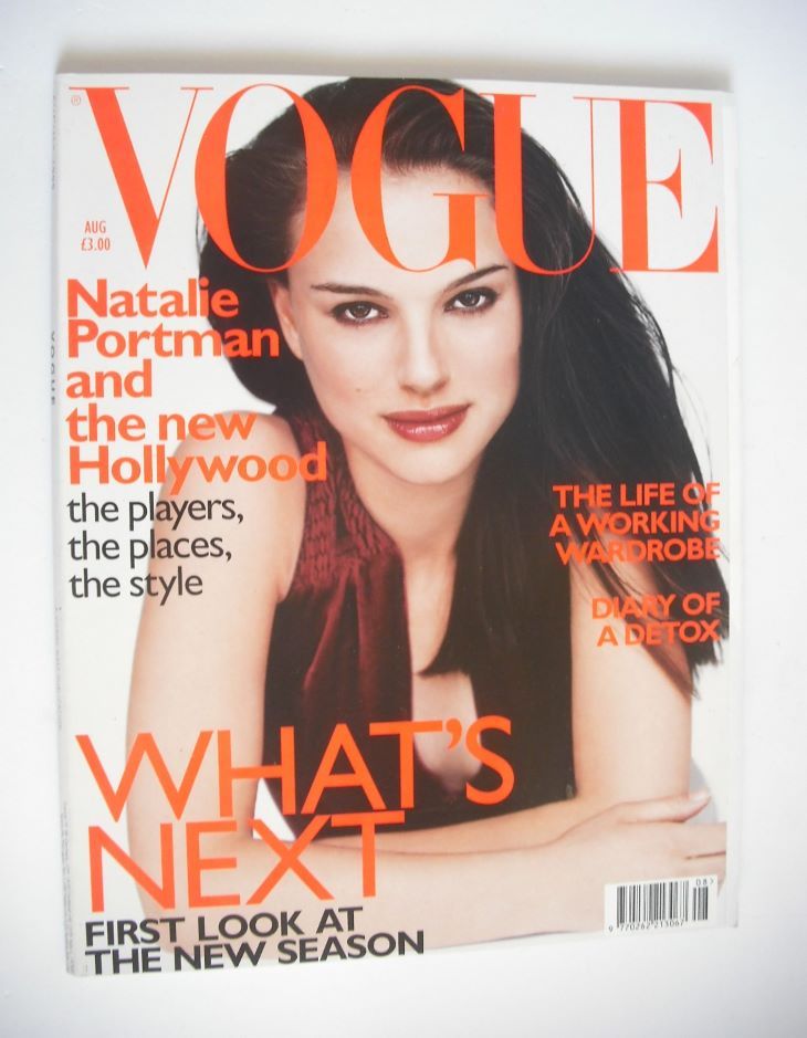 British Vogue magazine - August 1999 - Natalie Portman cover