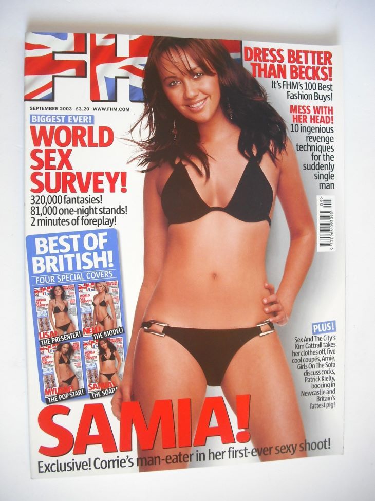 FHM magazine - Samia Ghadie cover (September 2003)