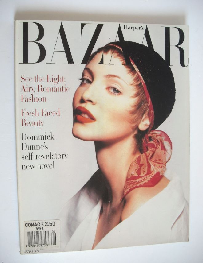 Harper's Bazaar magazine - April 1993 - Nadja Auermann cover