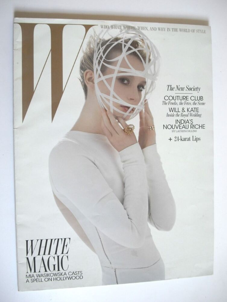 W magazine - April 2011 - Mia Wasikowska cover