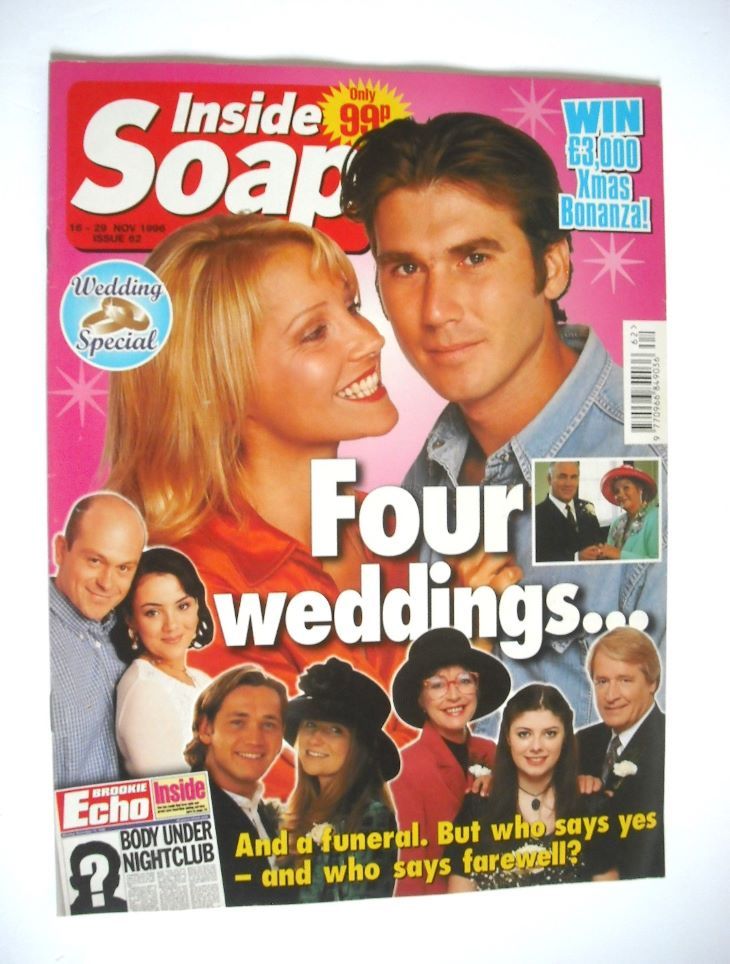 Inside Soap magazine - Malandra Burrows and Ian Kelsey cover (16-29 November 1996)