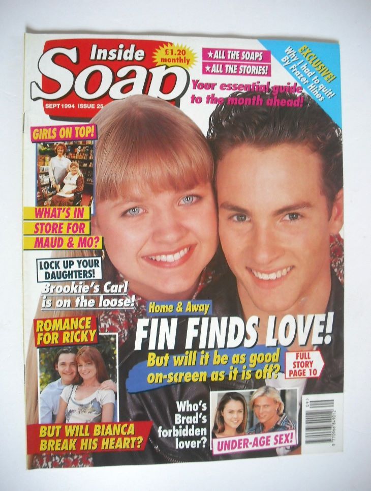 Inside Soap magazine - Tina Thomsen and Andrew Hill cover (September 1994)