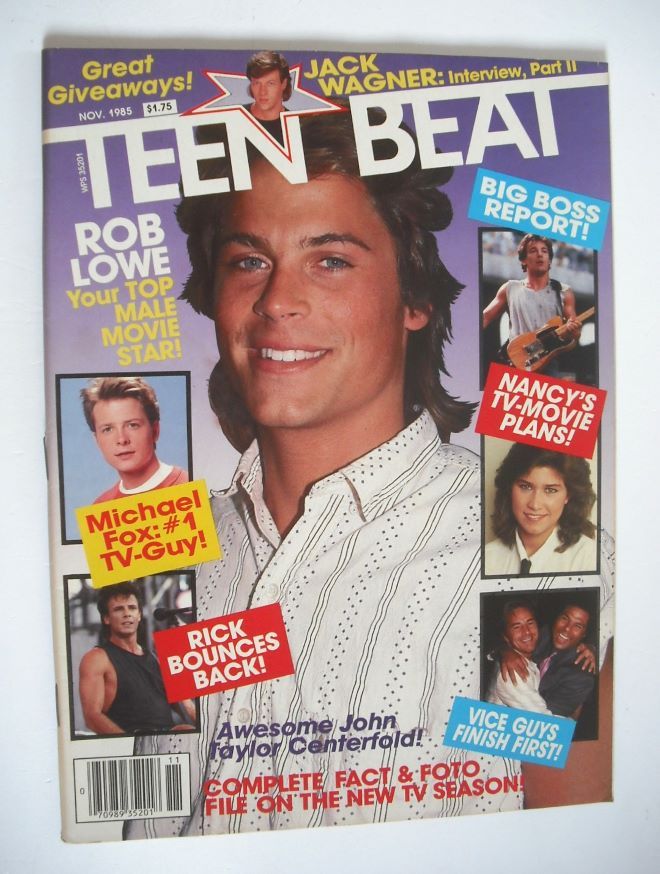 Teen Beat magazine (November 1985 - Rob Lowe cover)
