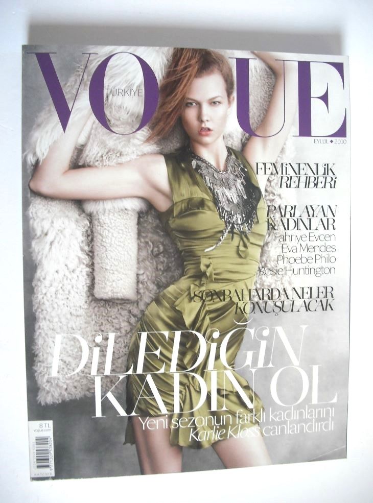 Vogue Turkey magazine - September 2010 - Karlie Kloss cover