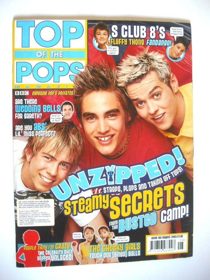 <!--2003-08-->Top Of The Pops magazine - Busted cover (August 2003)
