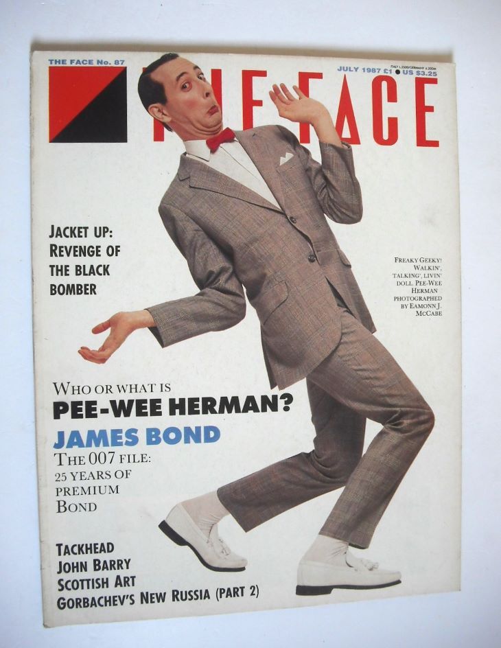 The Face magazine - Pee-Wee Herman cover (July 1987 - Issue 87)