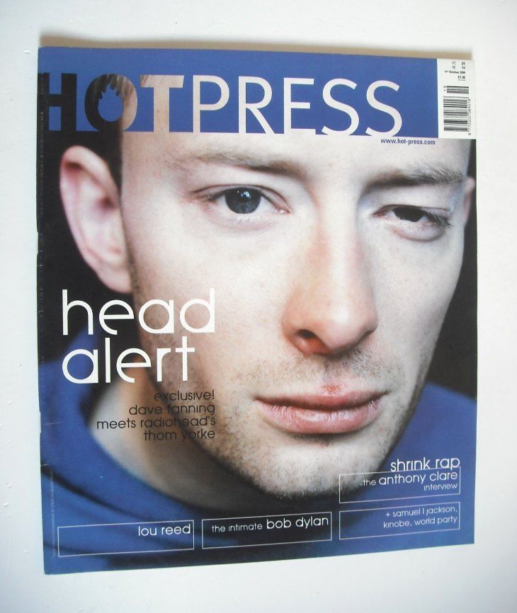Hot Press magazine - Thom Yorke cover (11 October 2000)