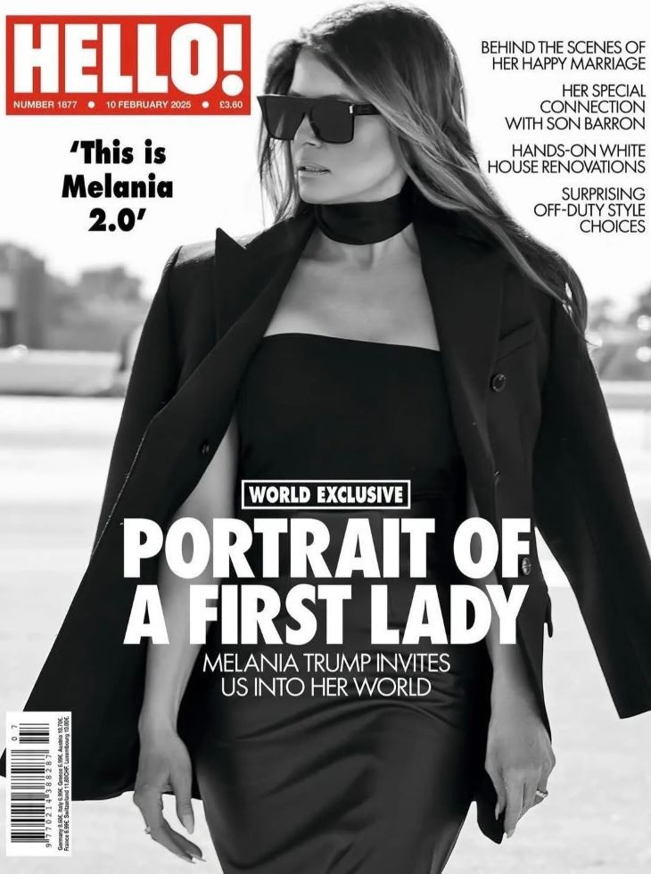 Hello! magazine - Melania Trump cover (10 February 2025 - Issue 1877)