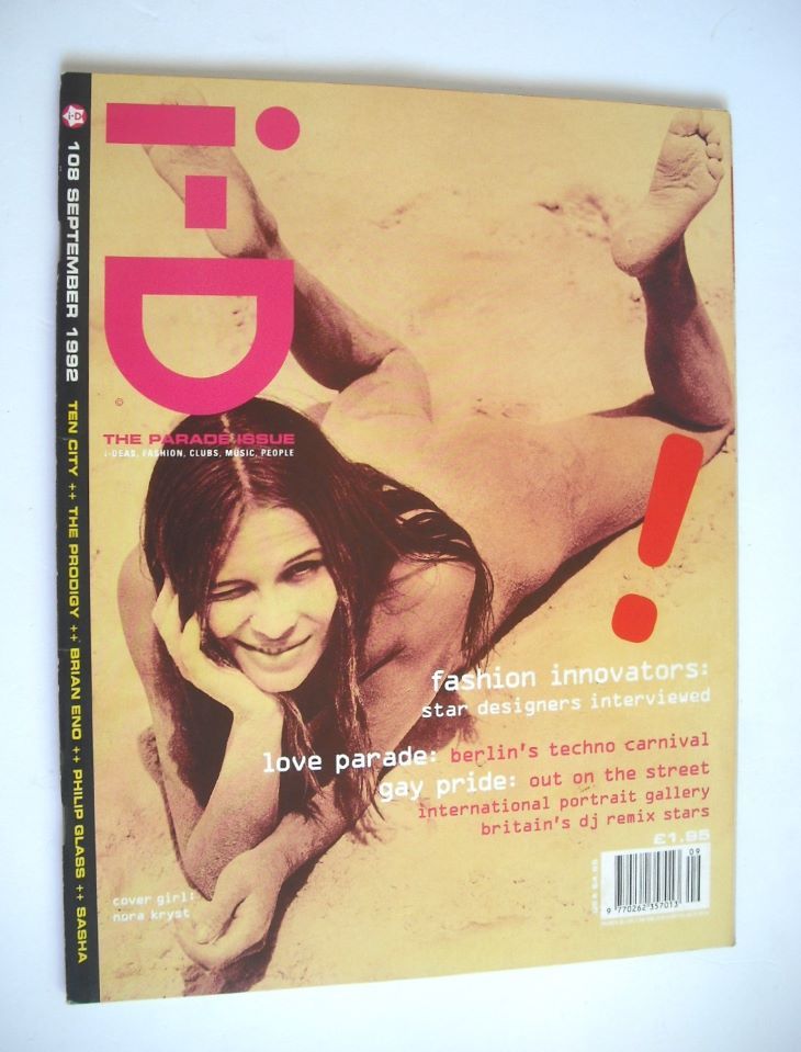 i-D magazine - Nora Kryst cover (September 1992 - No 108)