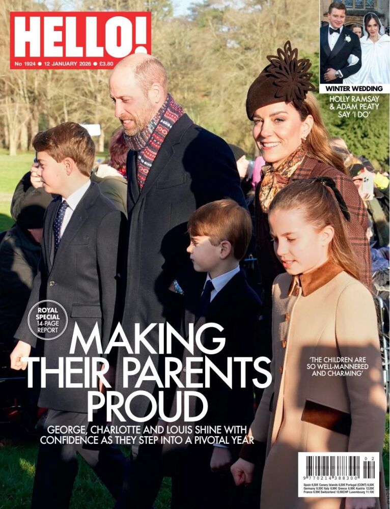 Hello! magazine - Prince William, Kate Middleton and Family cover (12 January 2026 - Issue 1924)