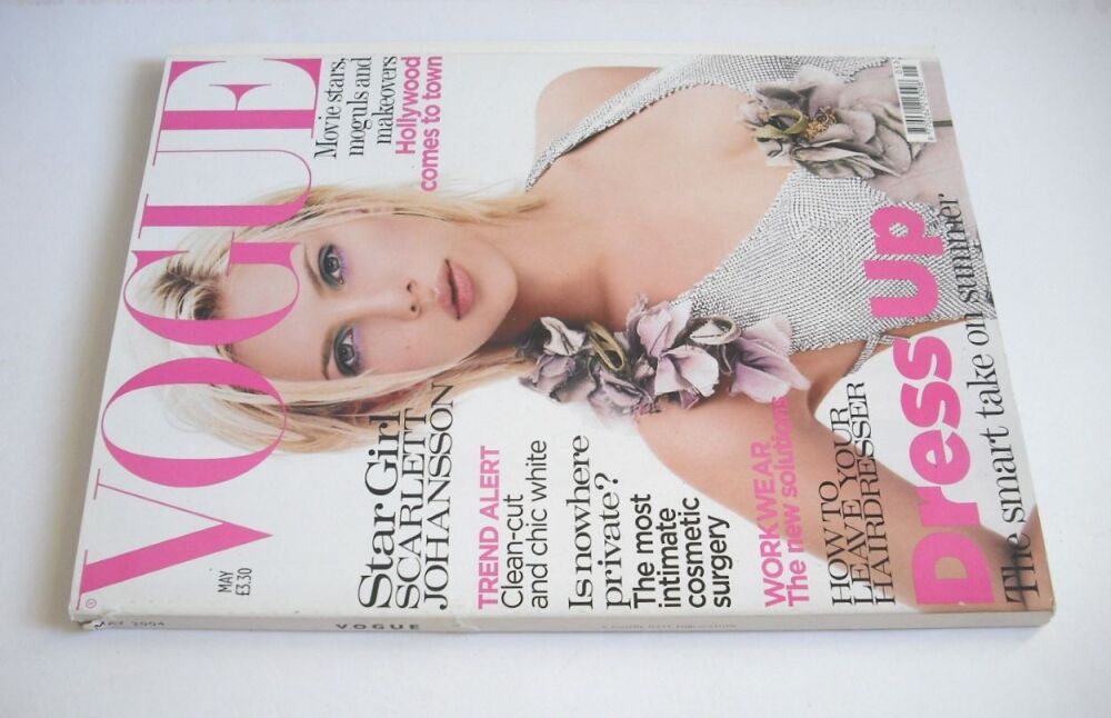 British Vogue magazine - May 2004 - Scarlett Johansson cover