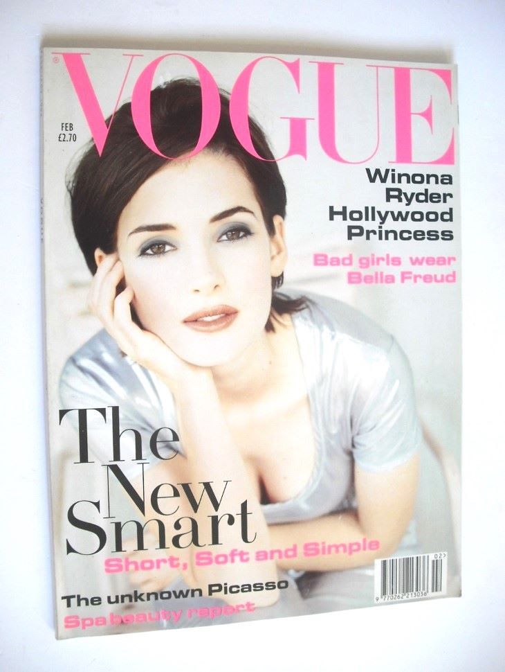 British Vogue magazine - February 1994 - Winona Ryder cover