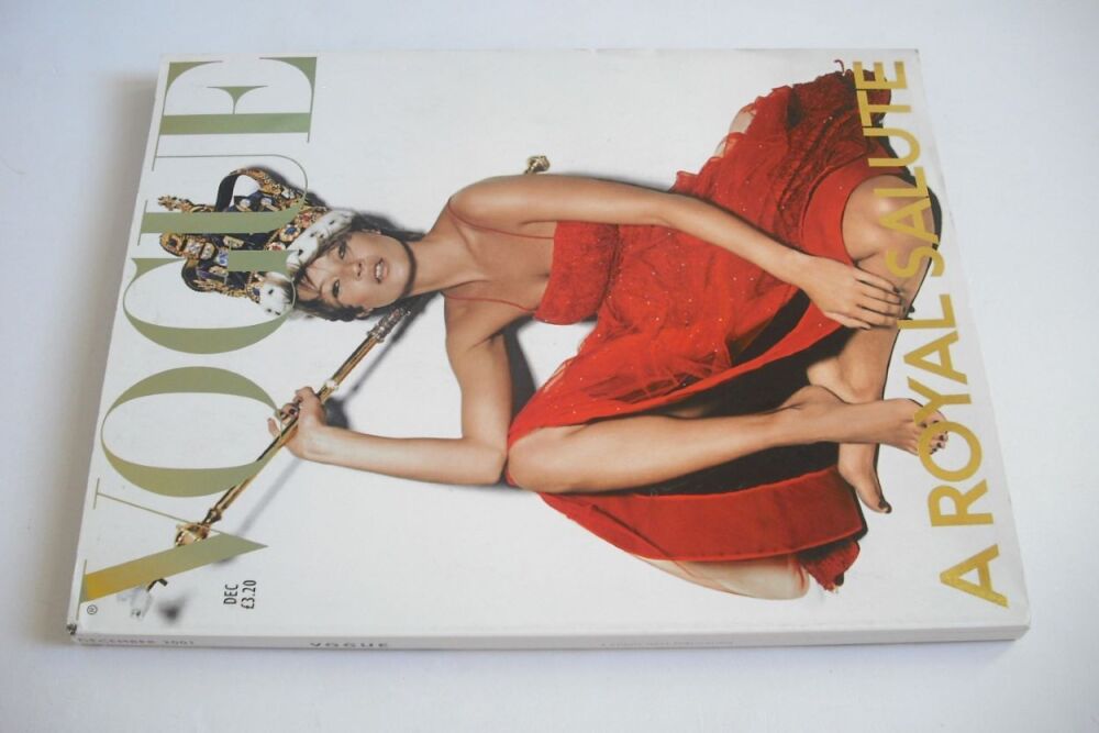 British Vogue magazine - December 2001 - Kate Moss cover