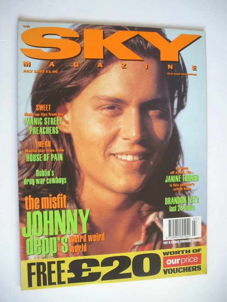 Sky magazine - Johnny Depp cover (July 1993)