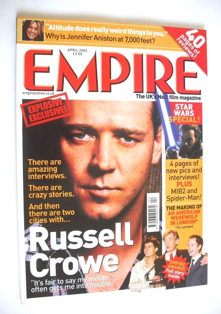 <!--2002-04-->Empire magazine - Russell Crowe cover (April 2002 - Issue 154