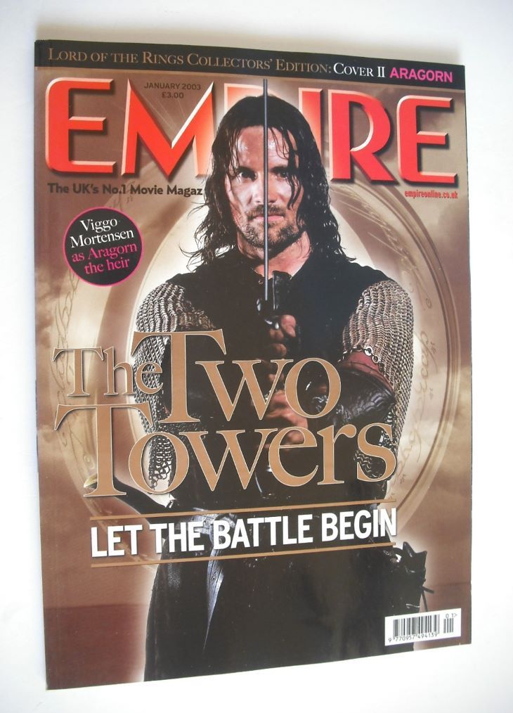 Empire magazine - Viggo Mortensen Aragorn Collector's cover (January 2003 - Issue 163)