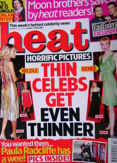 Heat magazine - Thin Celebs Get Even Thinner cover (30 April - 6 May 2005 - Issue 319)