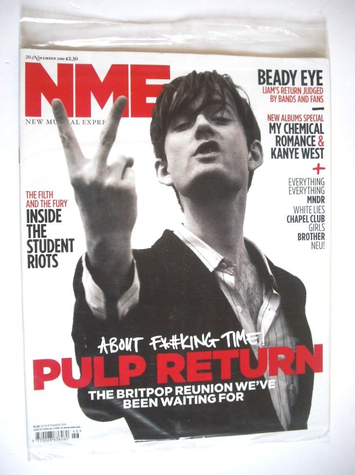 <!--2010-11-20-->NME magazine - Jarvis Cocker cover (20 November 2010)