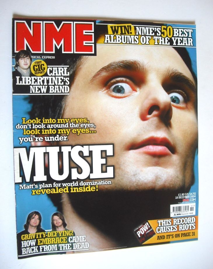 NME magazine - Matt Bellamy cover (18 December 2004)