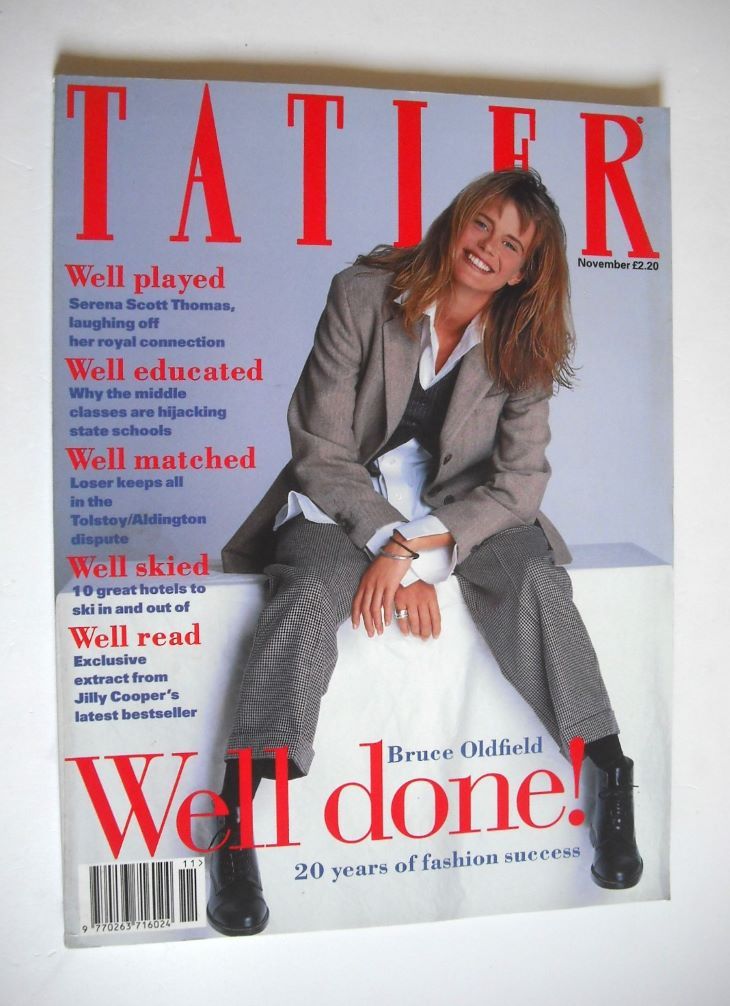Tatler magazine - November 1993 - Serena Scott Thomas cover