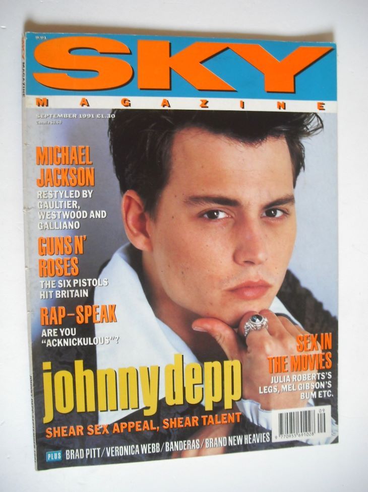 Sky magazine - Johnny Depp cover (September 1991)