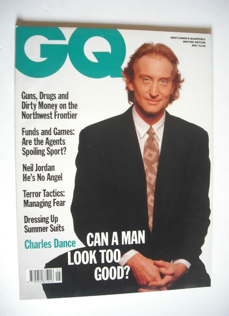 <!--1990-05-->British GQ magazine - May 1990 - Charles Dance cover
