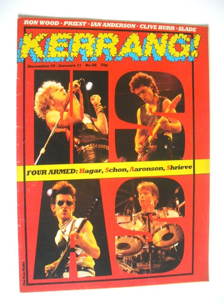 <!--1983-12-29-->Kerrang magazine - HSAS cover (29 December 1983 - 11 Janua