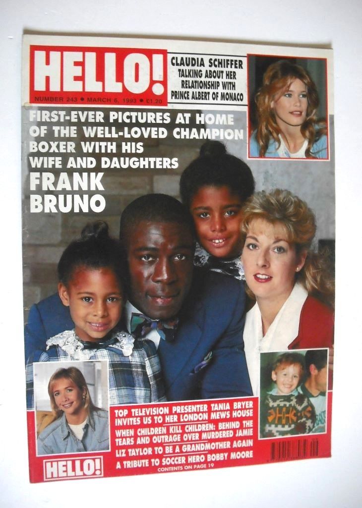 <!--1993-03-06-->Hello! magazine - Frank Bruno cover (6 March 1993 - Issue 