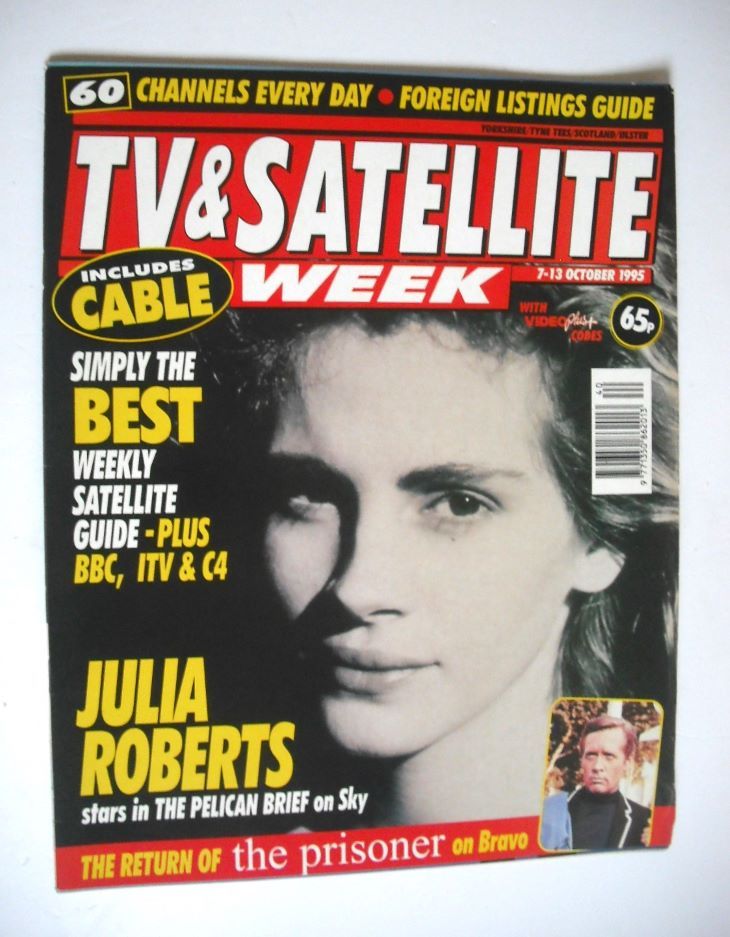 TV & Satellite Week magazine - Julia Roberts cover (7-13 October 1995)