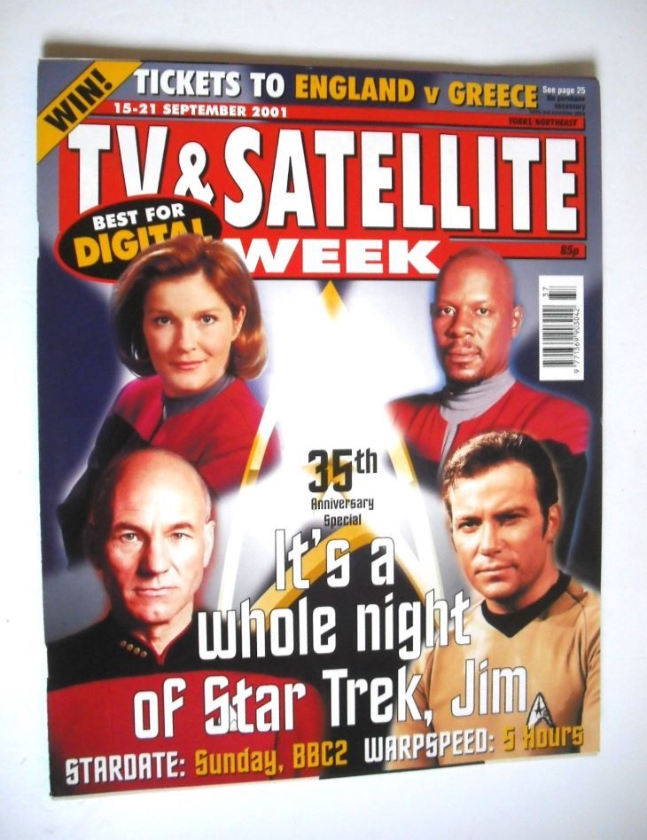 TV & Satellite Week magazine - Star Trek cover (15-21 September 2001)